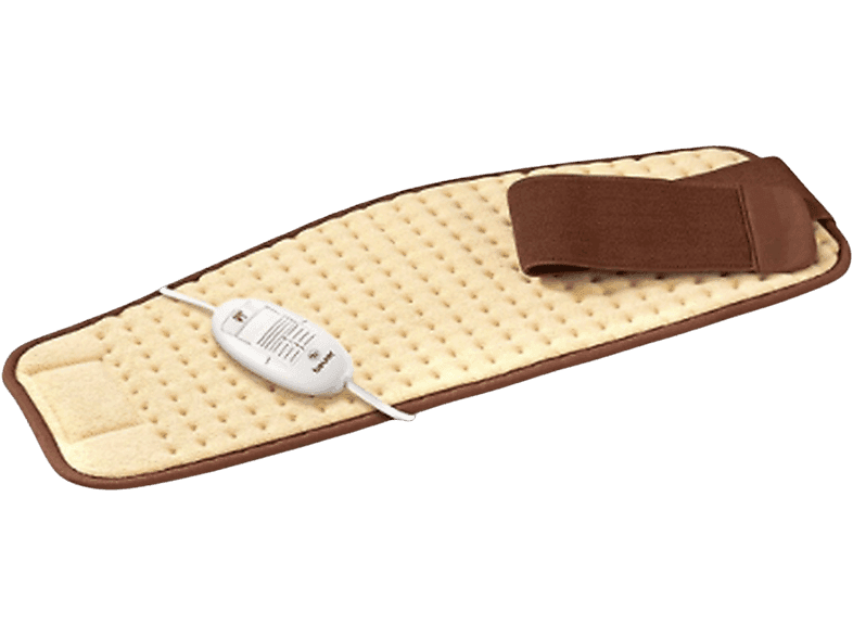 Almohadilla eléctrica - Beurer HK49, 100 W, 3 Niveles de temperatura, 90 min, Algodón suave, Beige