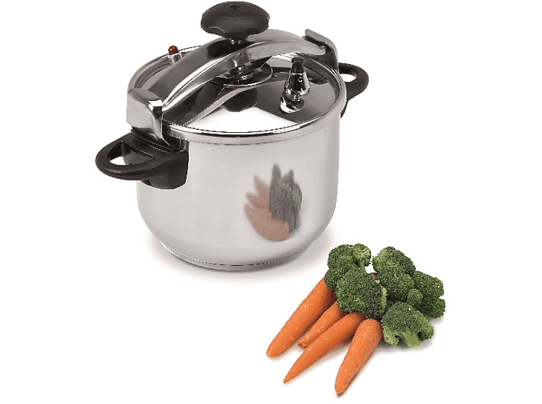 Olla a presión - Jata Hogar OPC8, 24 cm, 8 litros, Acero inoxidable