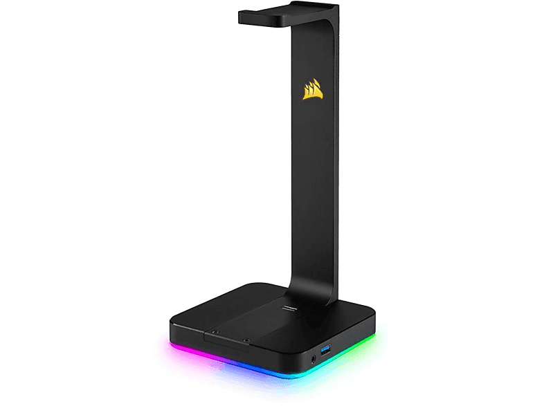 Soporte para auriculares - Corsair ST100 RGB Premium, Surround 7.1