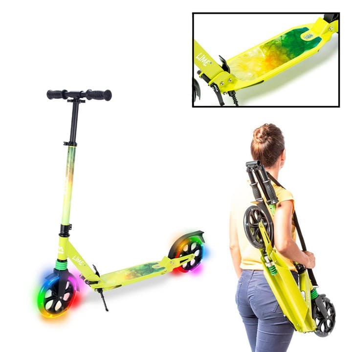 Patinete plegable LIME con ruedas luminosas