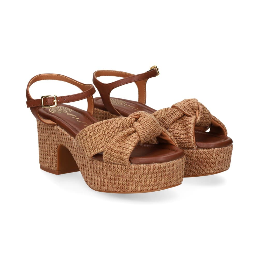 Unisa Sandalias Con Plataforma Mujer - Marrón Talla 38