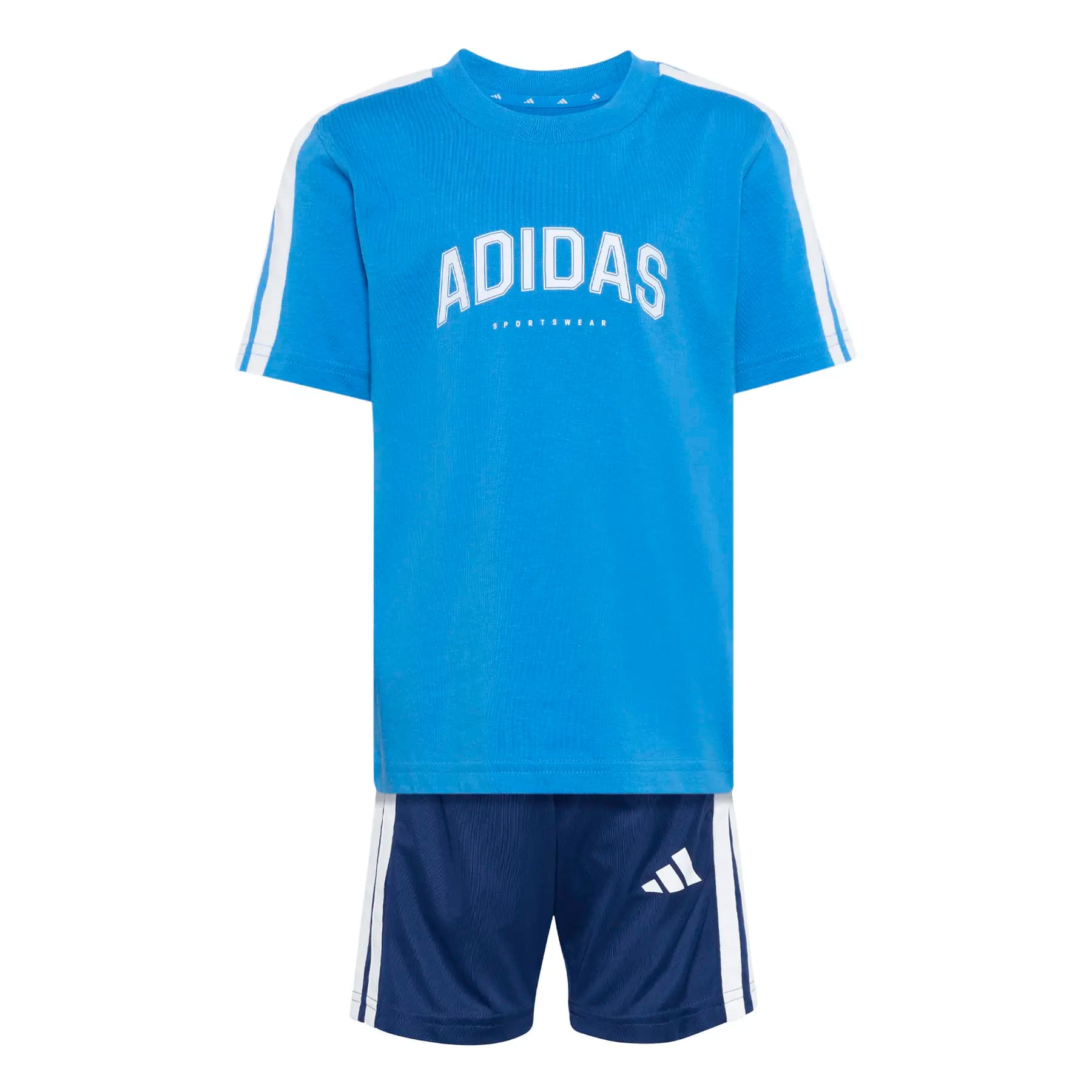 Conjunto de camiseta y pantalón corto infantil adidas Collegiate