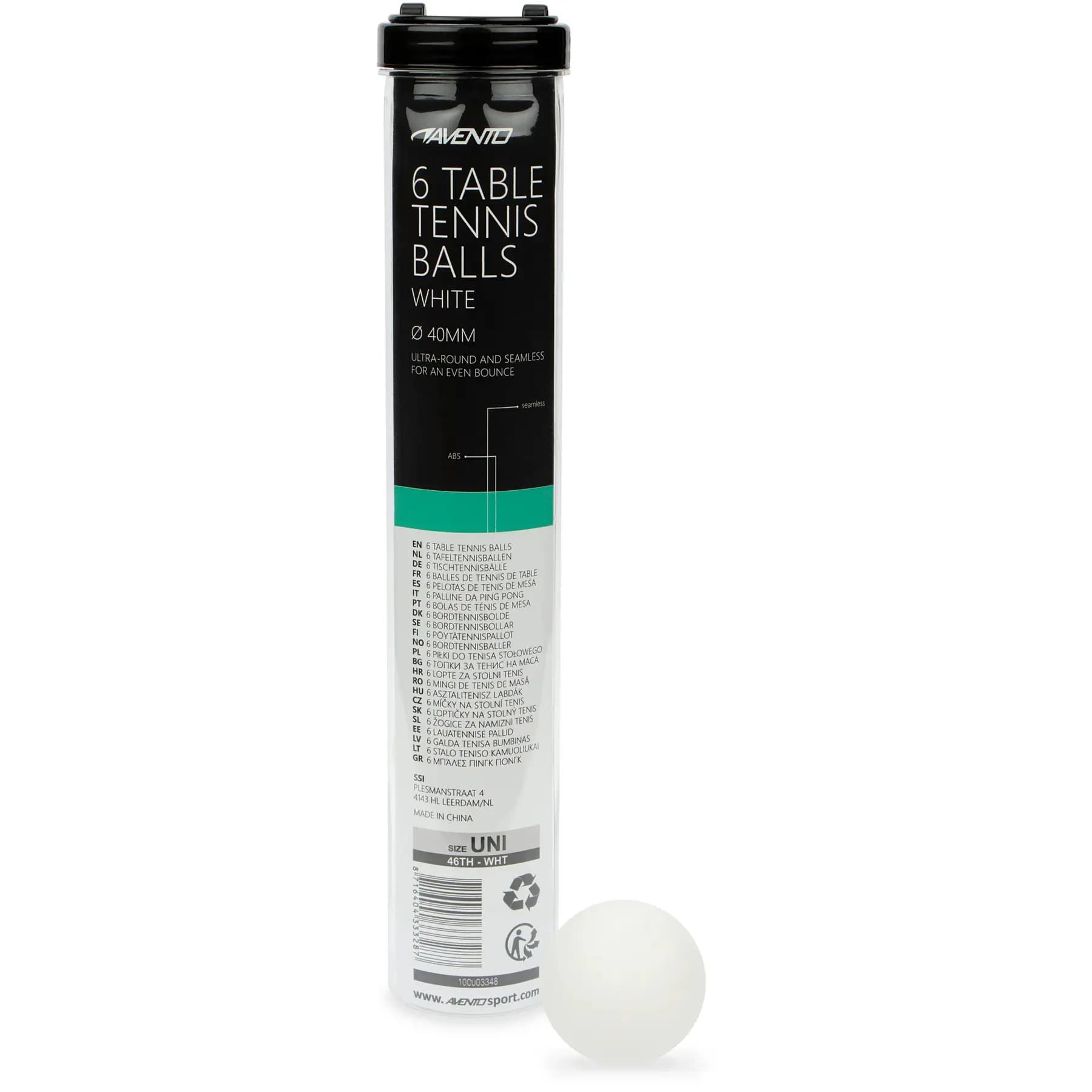 Tubes de pelotas Avento ABS (x6)