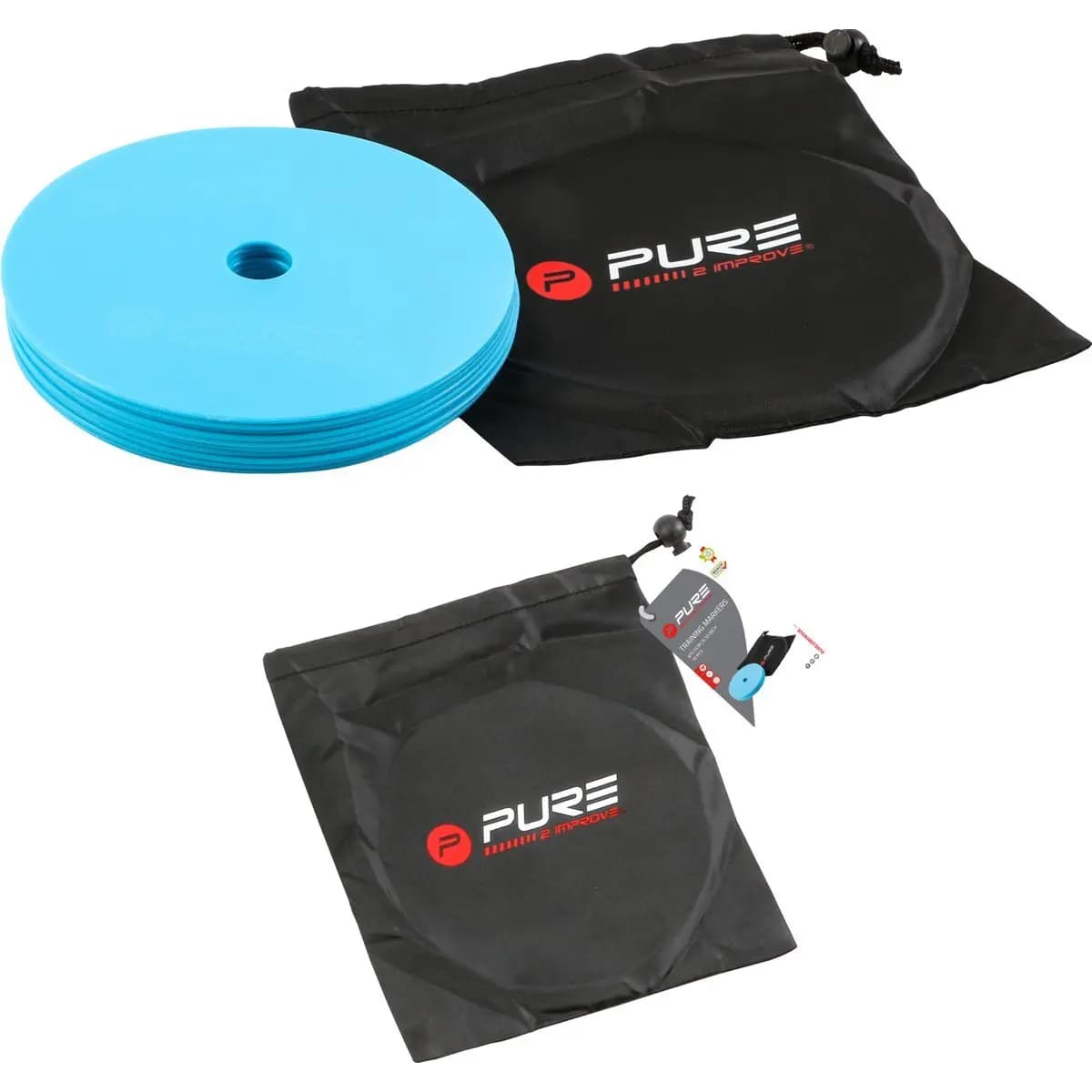 Juego de 10 marcadores planos de entrenamiento Pure2Improve
