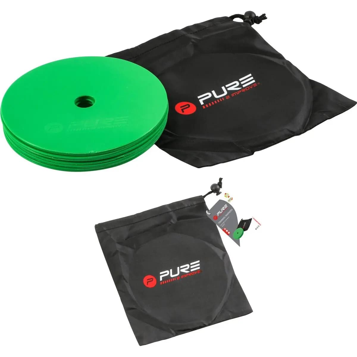 Juego de 10 marcadores planos de entrenamiento Pure2Improve