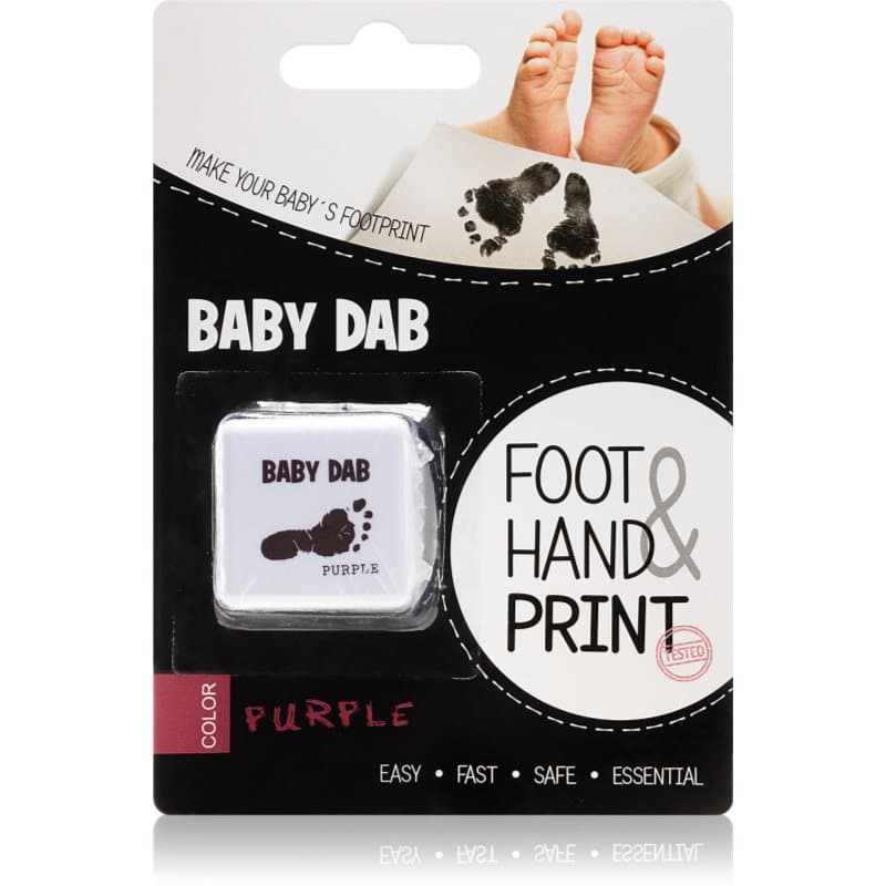 Baby Dab Foot & Hand Print Purple pintura para las huellas del bebé 1 ud