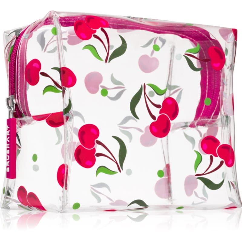 BrushArt Accessories Transparent cosmetic bag neceser transparente para cosméticos Sweet Cherry 15 x 14 x 9 cm 1 ud