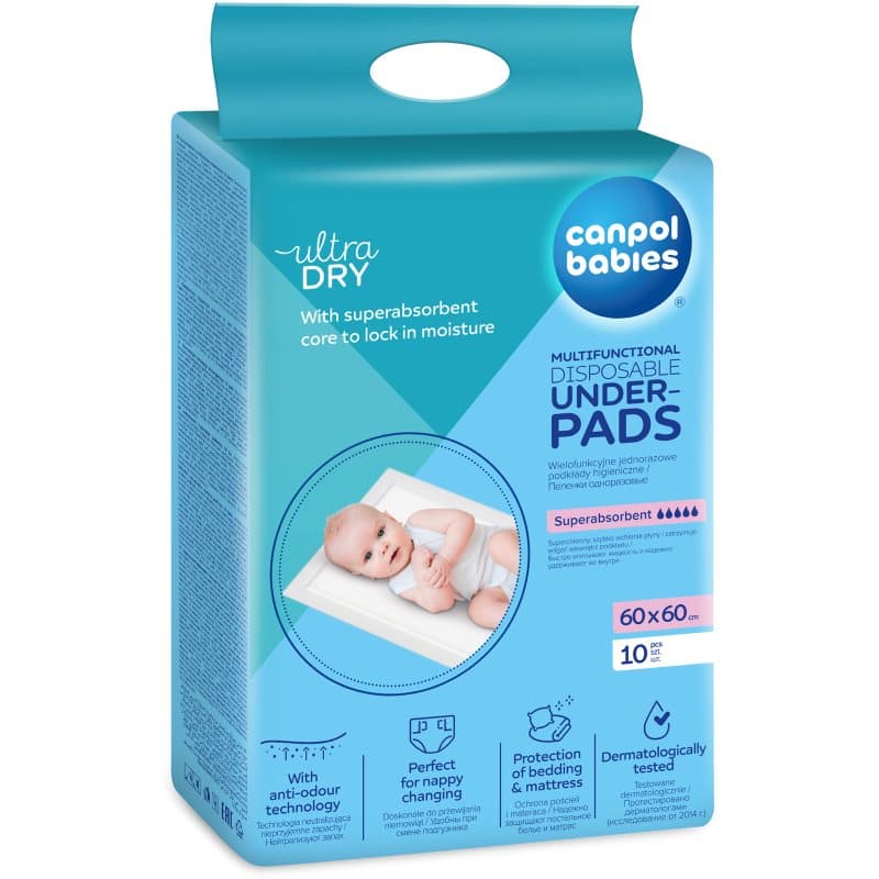 Canpol babies Multifunctional Underpads cambiadores desechables 60x60 cm 10 ud