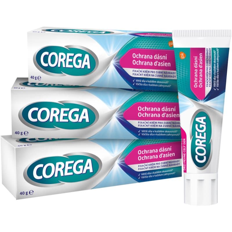 Corega Gum Protection crema fijadora para prótesis dentales 3x40 g