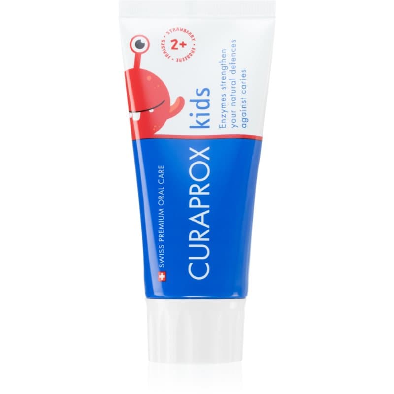 Curaprox Kids Strawberry pasta de dientes para niños con fluoruro 60 ml