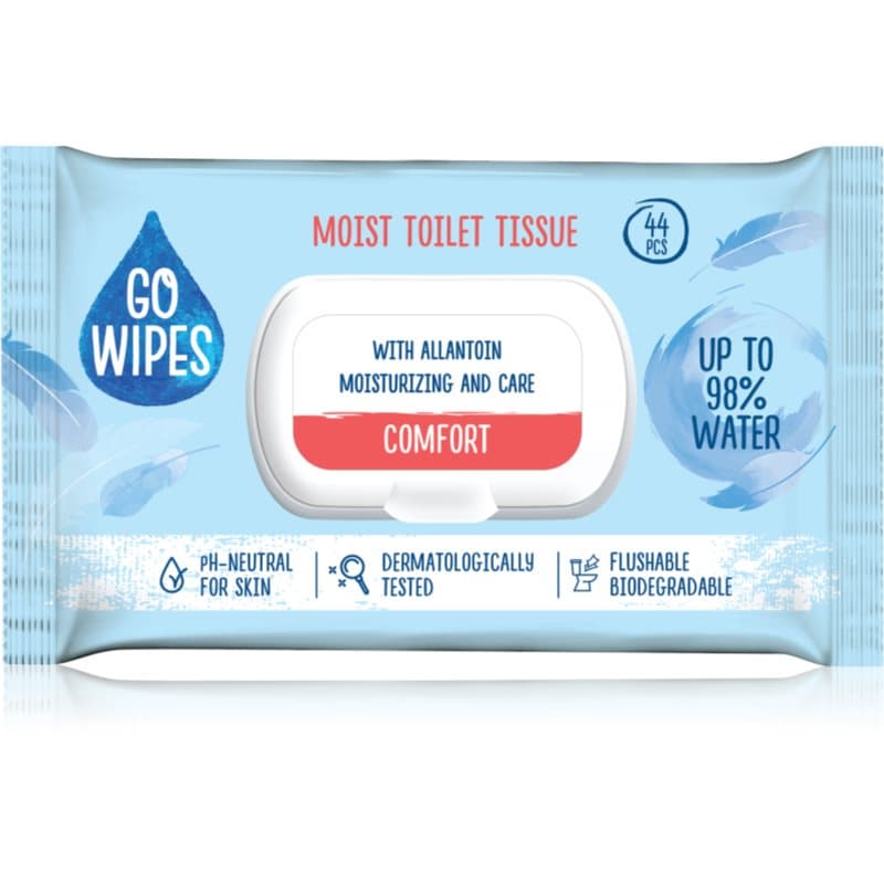 GoWipes Comfort papel higiénico húmedo para pieles sensibles 44 ud