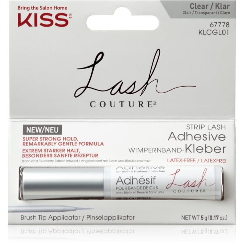 KISS Lash Couture pegamento para pestañas postizas con aplicador tono White 5 g