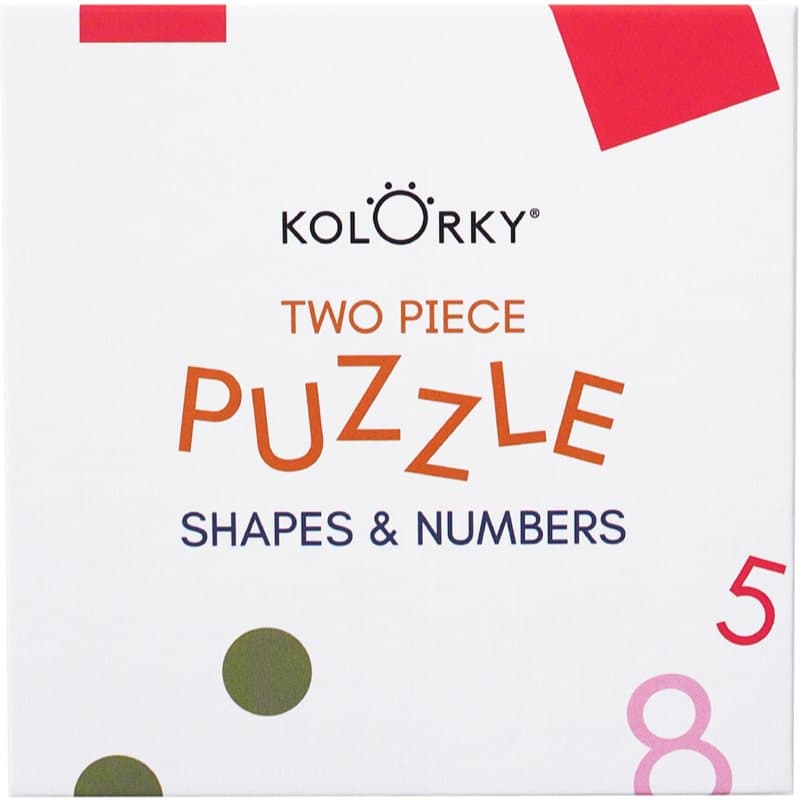 Kolorky Puzzle Two Piece Shapes & Numbers puzle 10 ud