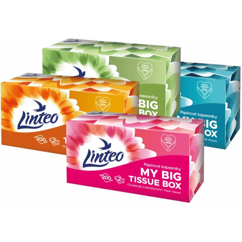Linteo Paper Tissues Two-ply Paper, 200 pcs per box pañuelos de papel 200 ud