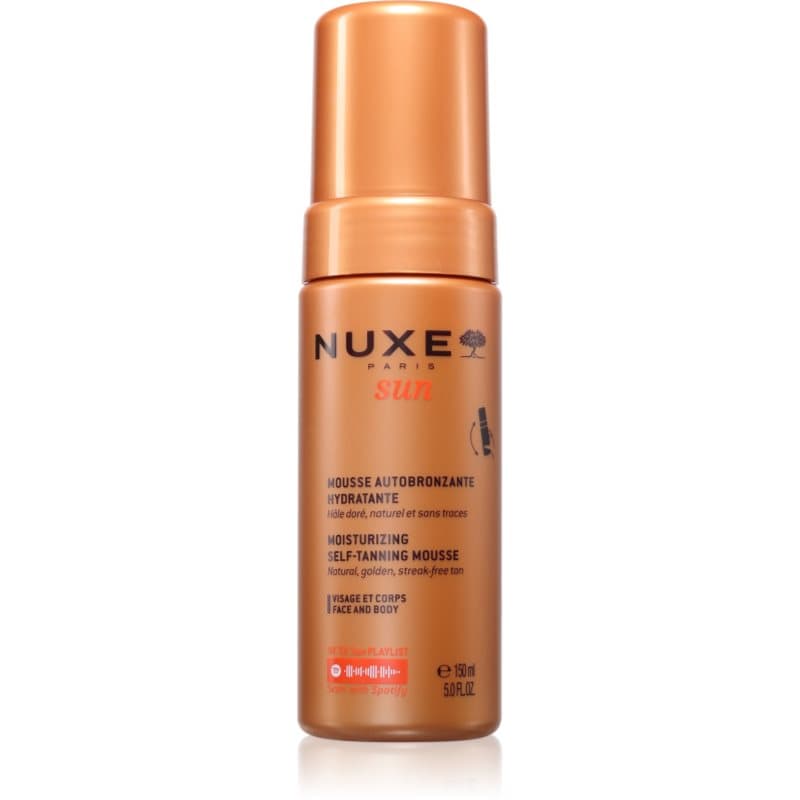 Nuxe Sun Moisturizing Self-Tanning Mousse espuma autobronceadora para rostro y cuerpo 150 ml