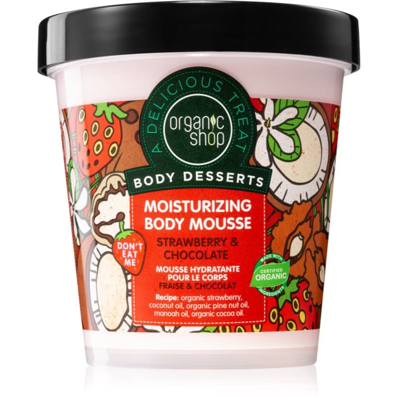 Organic Shop Body Desserts Strawberry & Chocolate mousse corporal con efecto humectante 450 ml