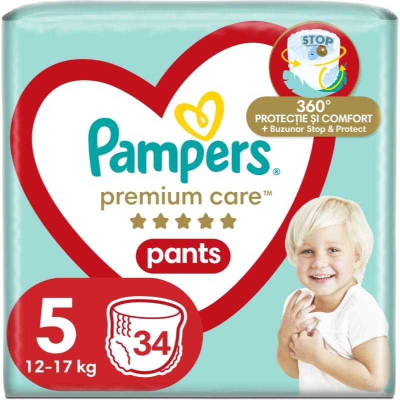 Pampers Premium Care Pants Size 5 pañales-braguita desechables 12-17 kg 34 ud