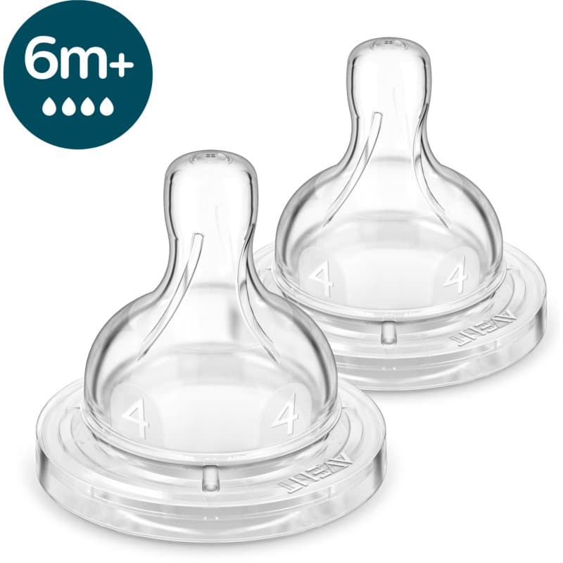 Philips Avent Anti-colic SCY764/02 tetina de biberón anticólicos 6 m+ Fast Flow 2 ud