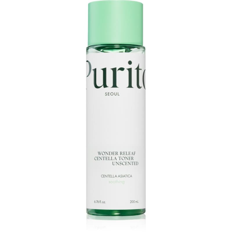 Purito Wonder Releaf Centella Toner Unscented tónico facial calmante para pieles sensibles 200 ml