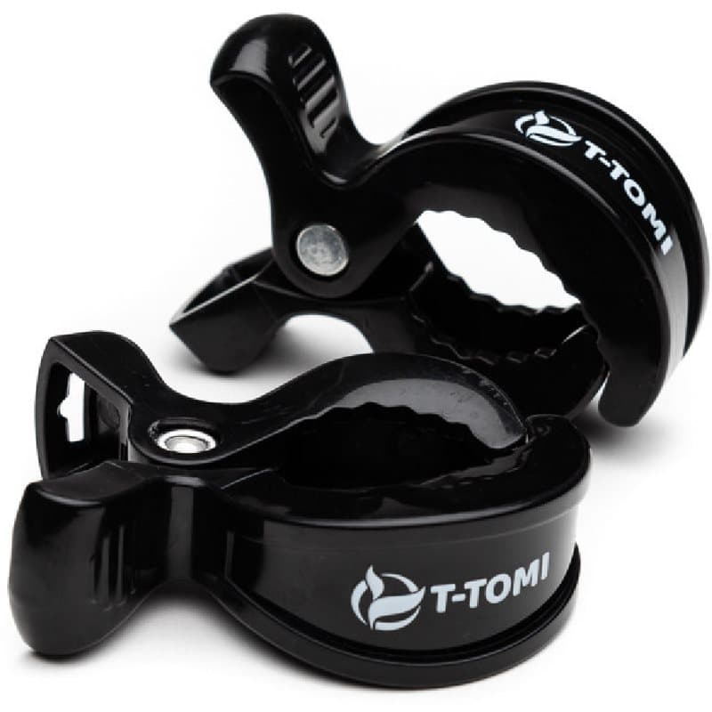 T-TOMI Clip pinza para el chupete Black 2 ud