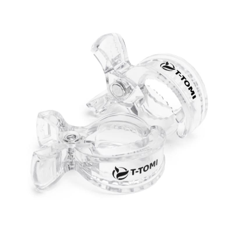 T-TOMI Clip pinza para el chupete Clear 2 ud