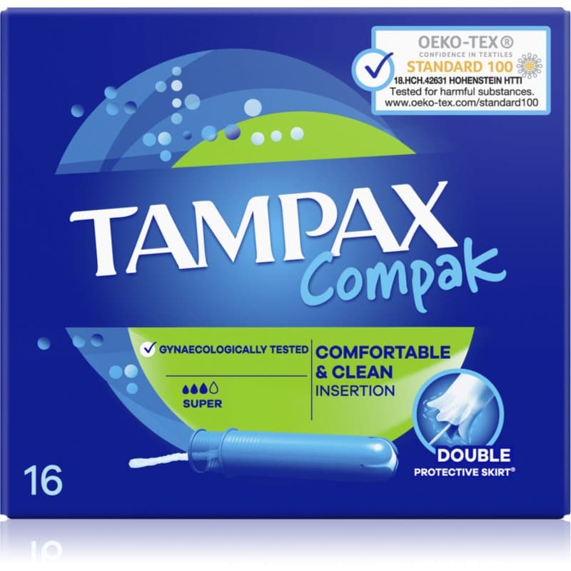 Tampax Compak Super tampones con aplicador 16 ud