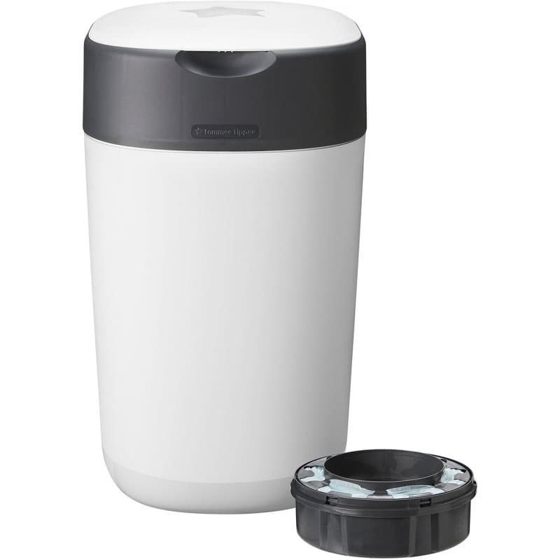 Tommee Tippee Twist & Click White cubo de basura para pañales + estuche para papelera 1 ud