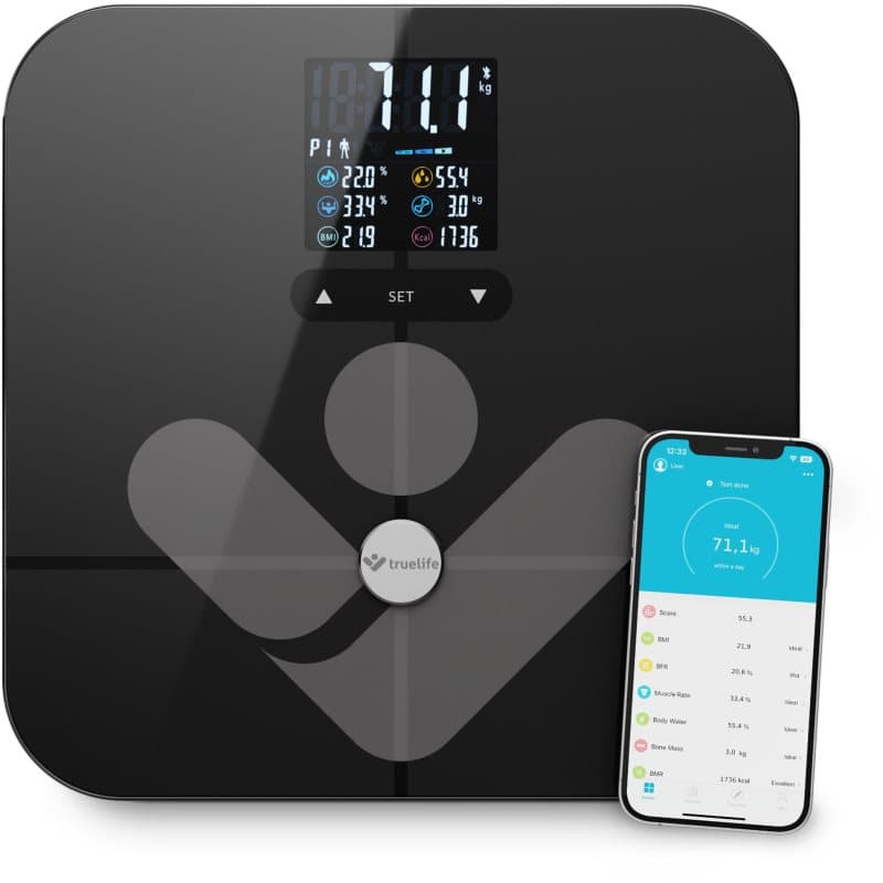TrueLife FitScale W7 BT báscula de baño Black 1 ud