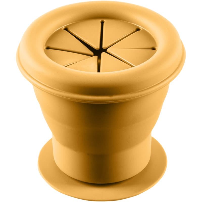 Zopa Silicone Folding Snack Box bol de silicona con ventosa Mustard Yellow 1 ud