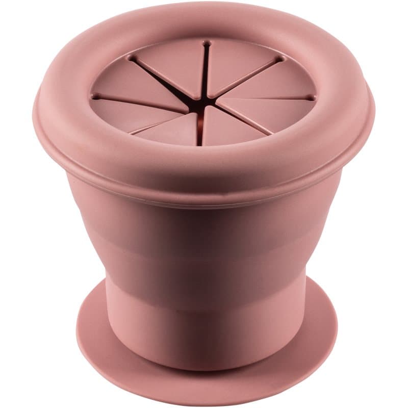 Zopa Silicone Folding Snack Box bol de silicona con ventosa Old Pink 1 ud