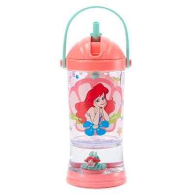 Vaso con pajita y bola nieve La Sirenita