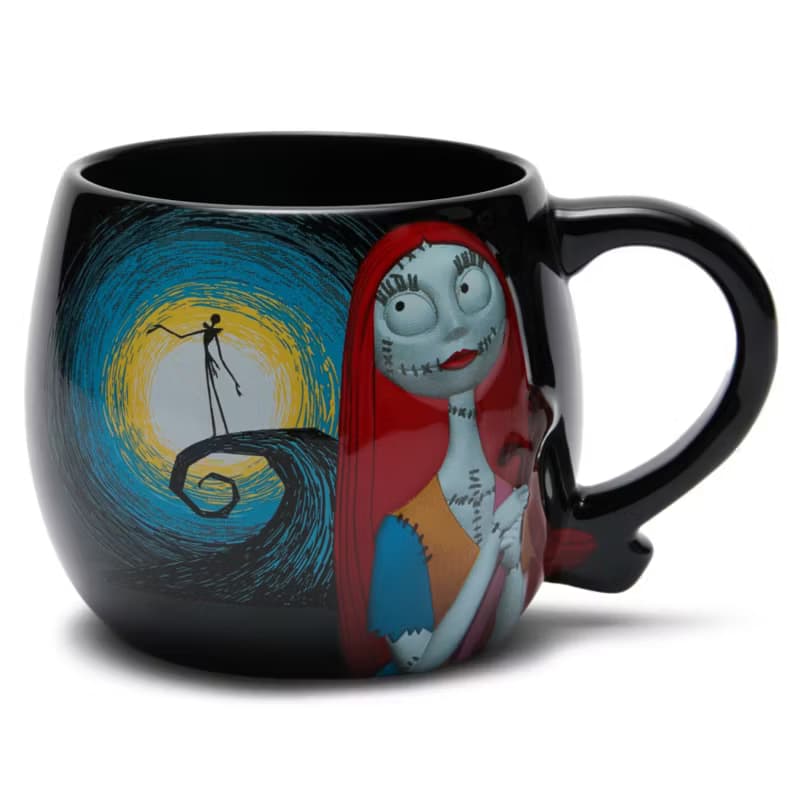 Taza esculpida de Jack Skellington y Sally, Pesadilla antes de Navidad de Tim Burton