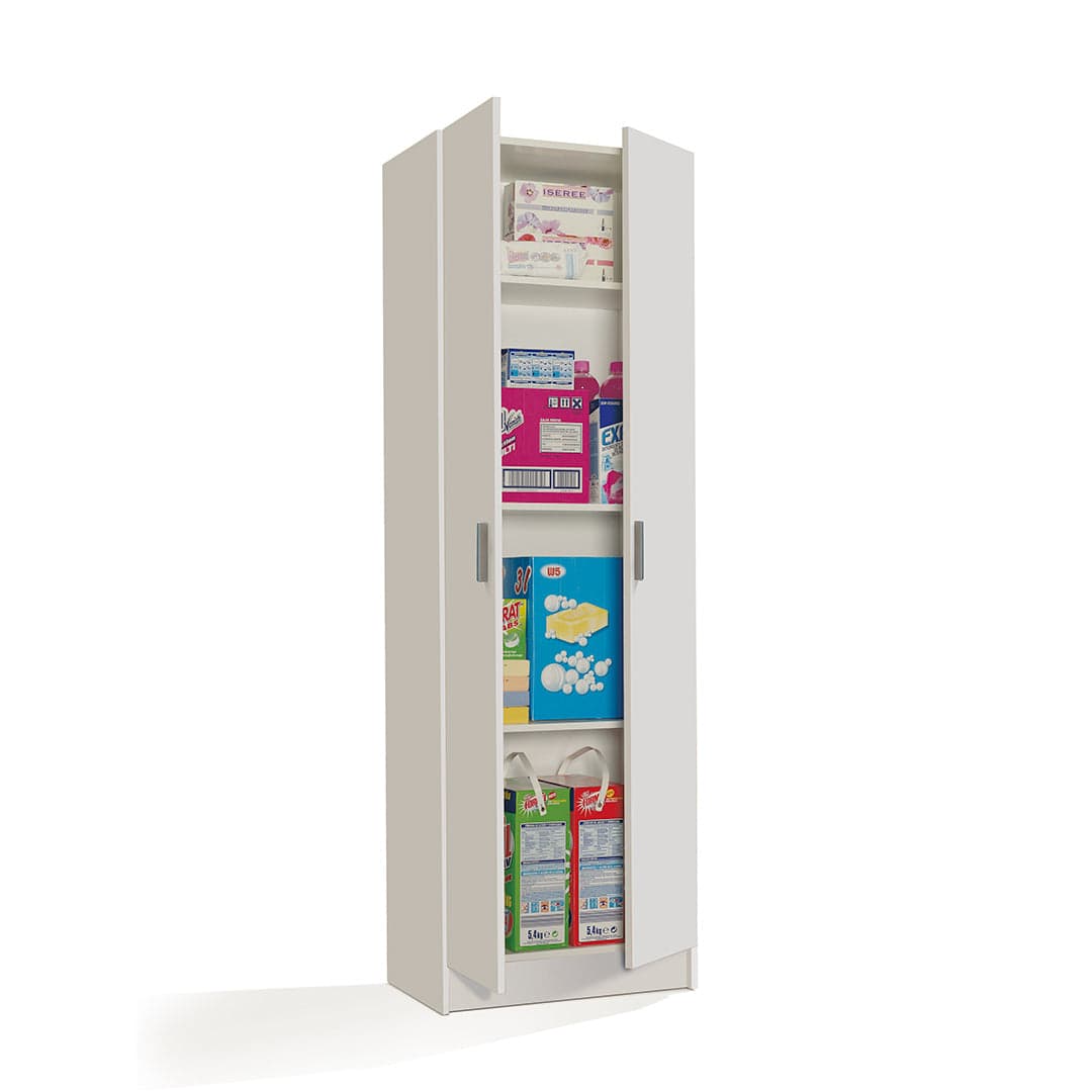 Armario 2 puertas 58x180x37 cm blanco