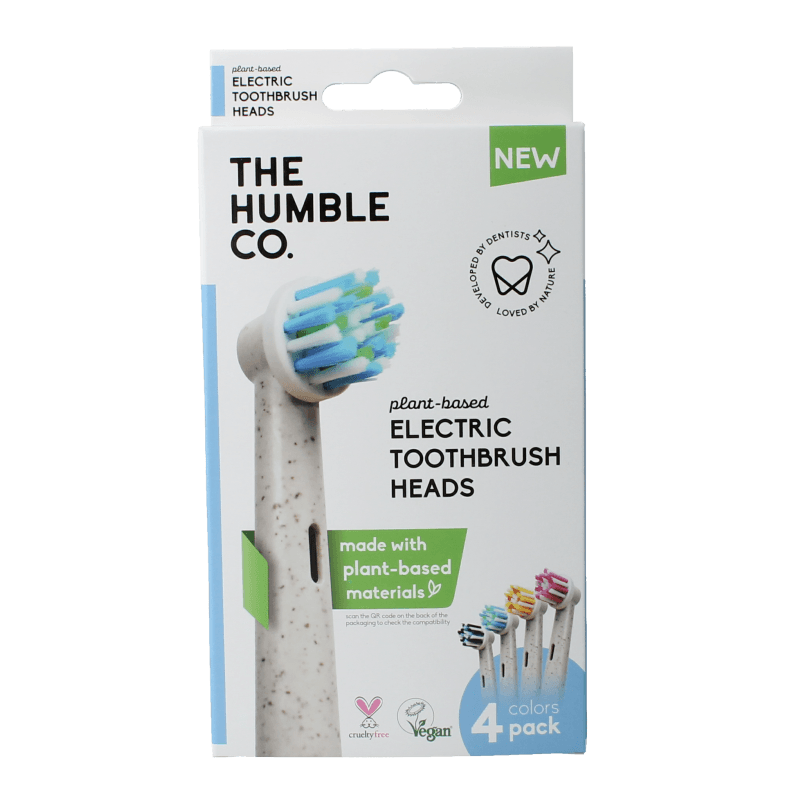 The Humble Co Cabezales de cepillo de dientes de origen vegetal, 4 unidades