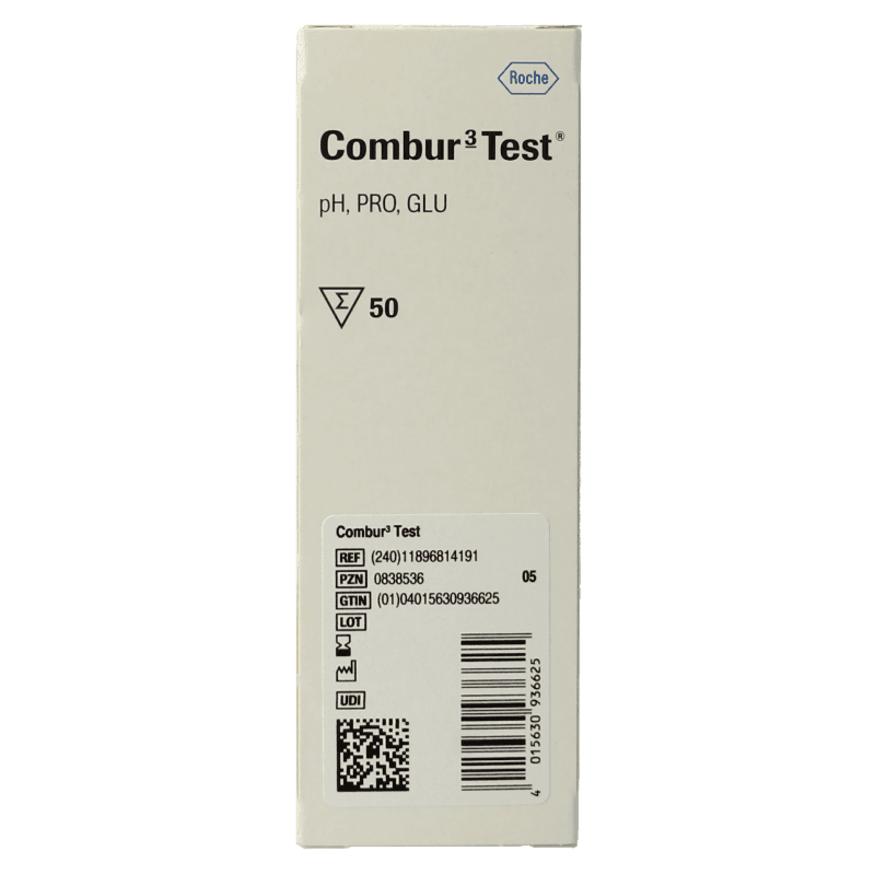 Roche Tiras reactivas Roche Combur 3, 50 unidades