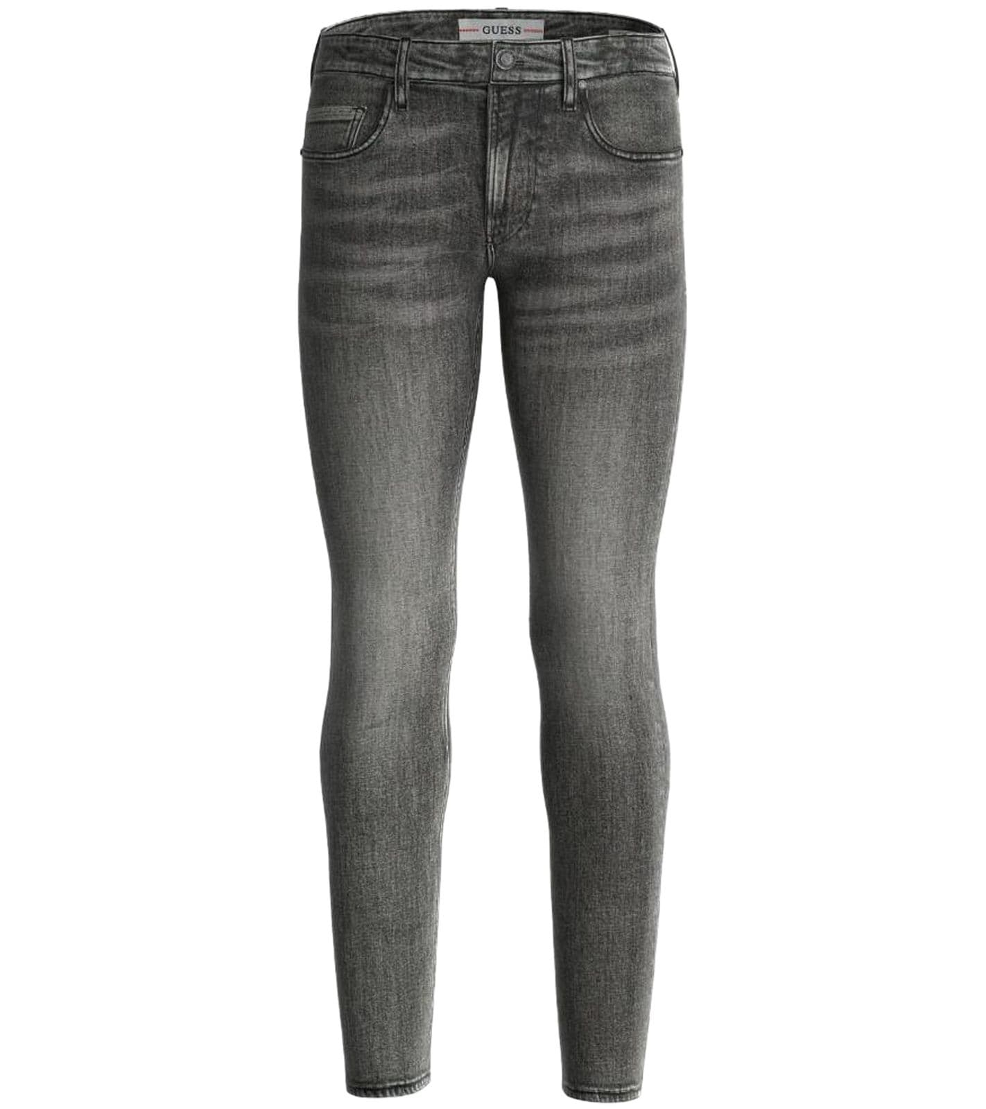 GUESS Vaqueros ajustados de moda para hombre con pantalones de uso diario estilo 5 bolsillos M3YA27D4U42 DRMM gris