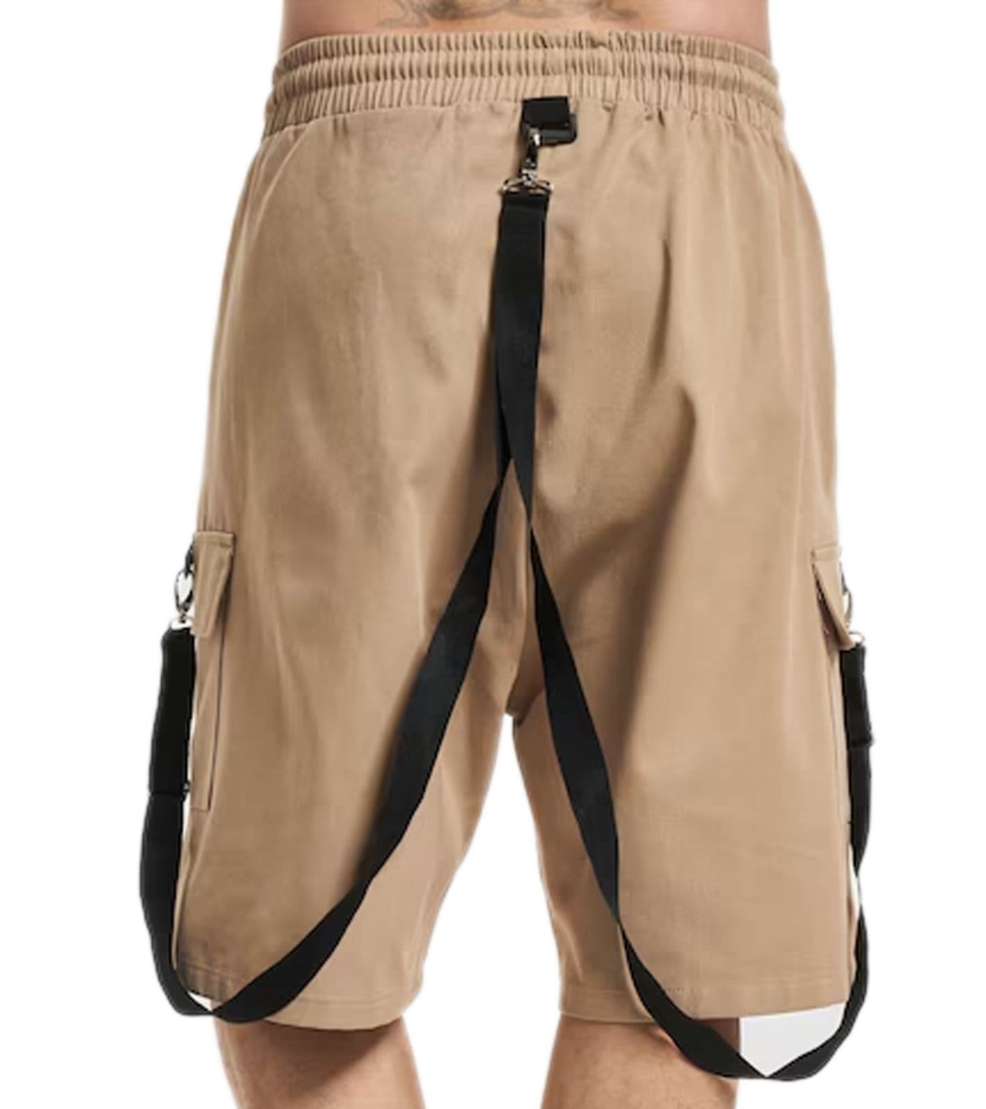 vsct Bermudas para hombre Logan, bolsillos en las piernas con hebillas decorativas, pantalón cargo corto 5643272 beige view 2
