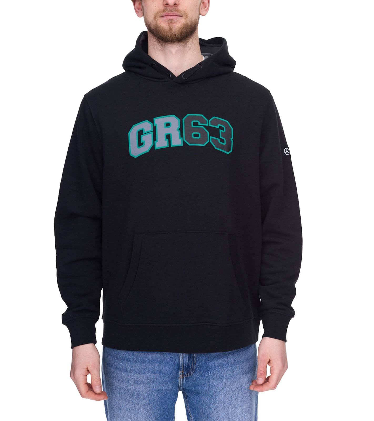 Mercedes-Benz AMG Petronas Russell Sudadera con capucha para hombre Jersey de algodón Jersey con capucha 701222310 001 Negro