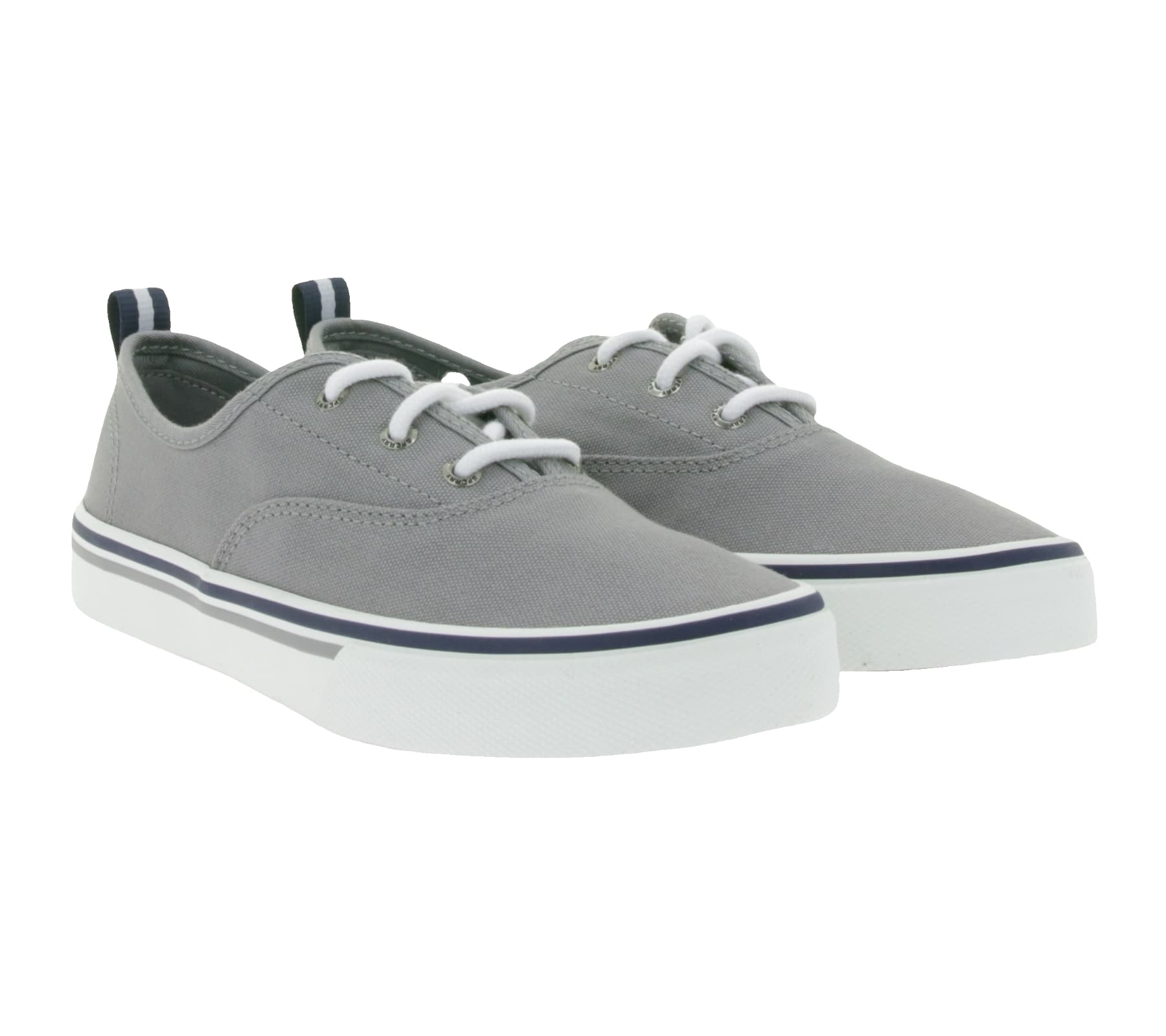 Zapatillas de lona informales para mujer SPERRY Crest CVO con suela de espuma viscoelástica, calzado diario con cordones STS84830 gris/blanco