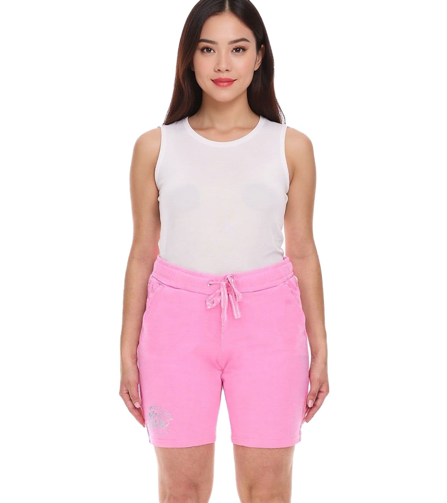 Pantalones cortos casuales, leggings, pantalones cortos de algodón SOCCX by Carina para mujer, pantalones cortos de verano 364388_2007 Rosa