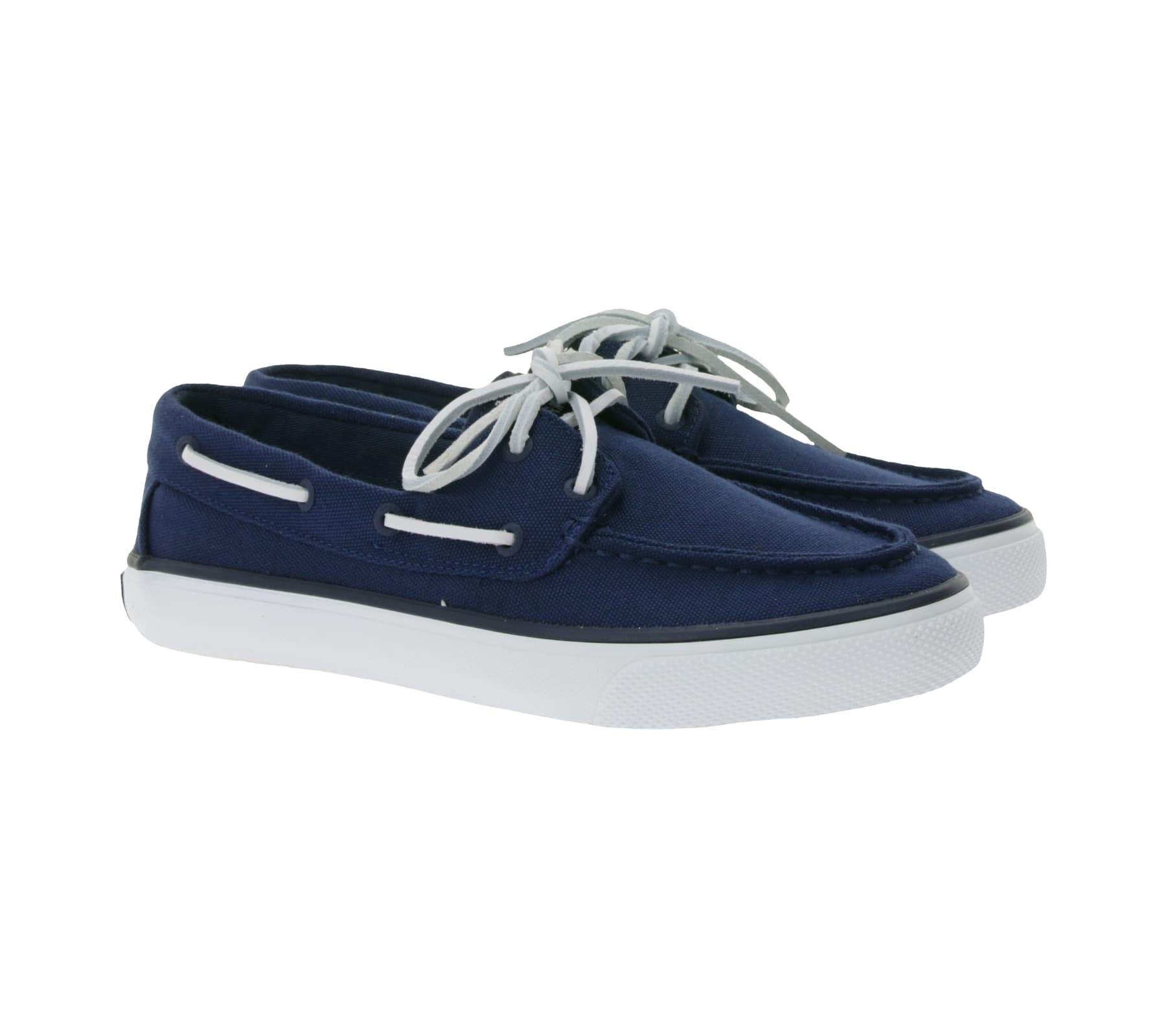 Náuticos de lona SPERRY Bahama 2.0, zapatos casuales sostenibles para mujer con suela de espuma viscoelástica, STS88706 azul marino