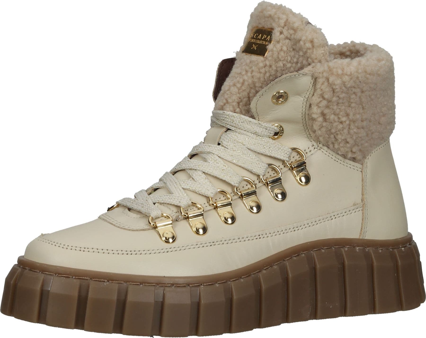 Botines SCAPA cómodos, zapatos con cordones para mujer, 10/5380, talla 120, color beige