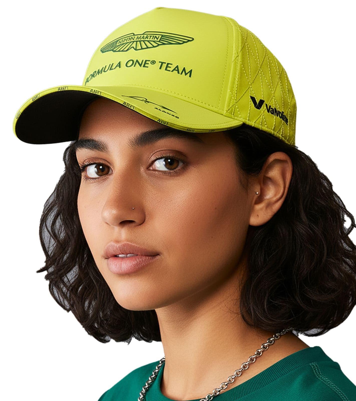 Gorra de béisbol Fernando Alonso Aston Martin F1™ 2024, Snapback, 701229246 002, Amarillo Neón view 2