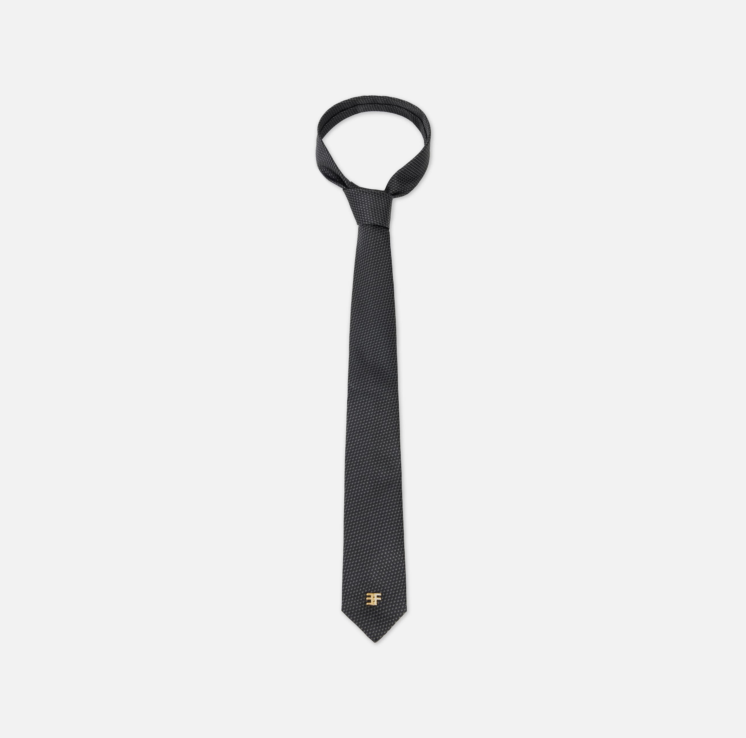 Corbata de jacquard de seda