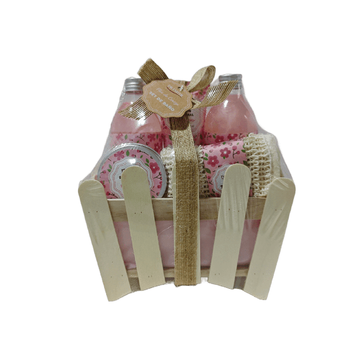 Set de Baño 5 Piezas Flor de Cerezo 670 ml