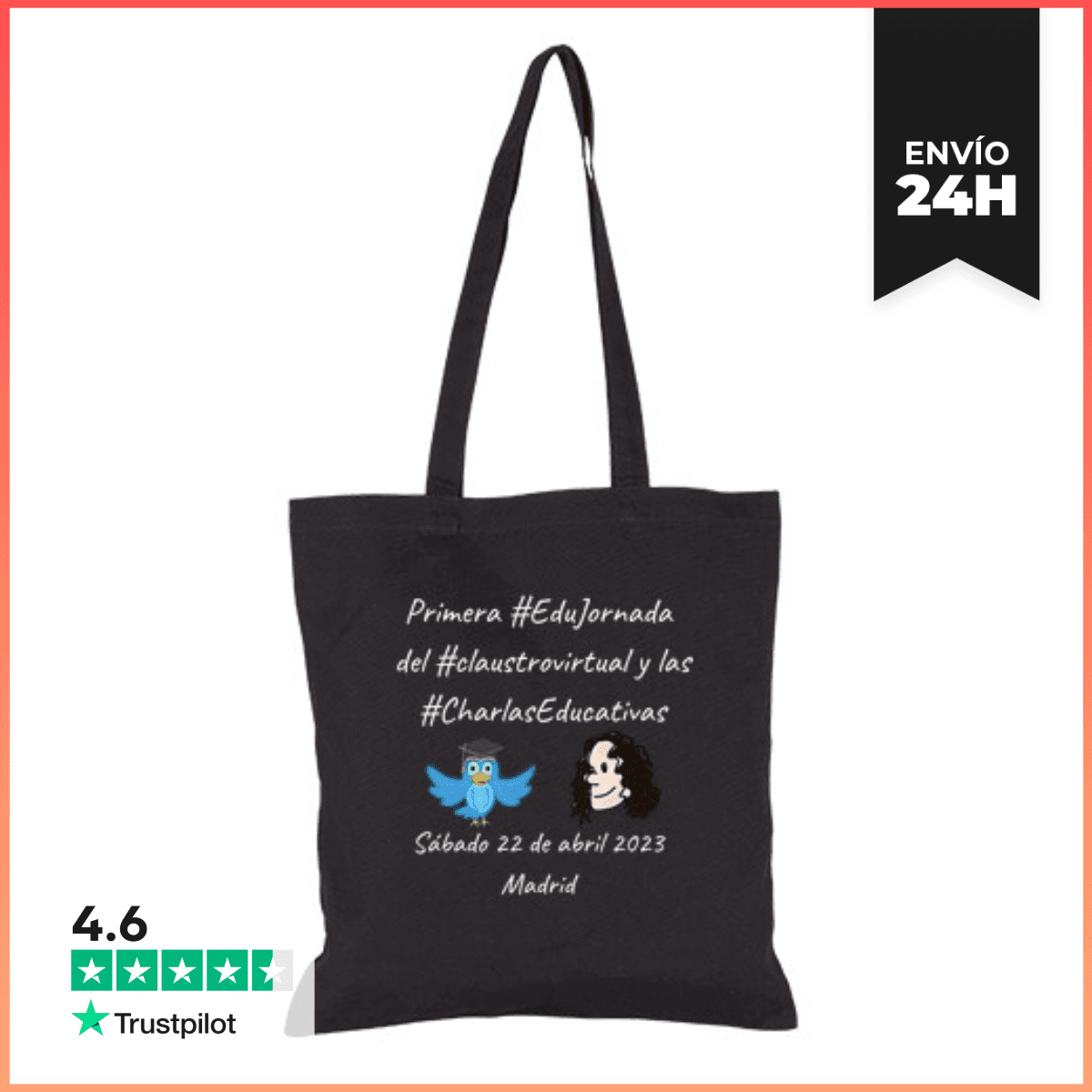 Bolsa De Tela Jornadas Madrid blanco laTostadora