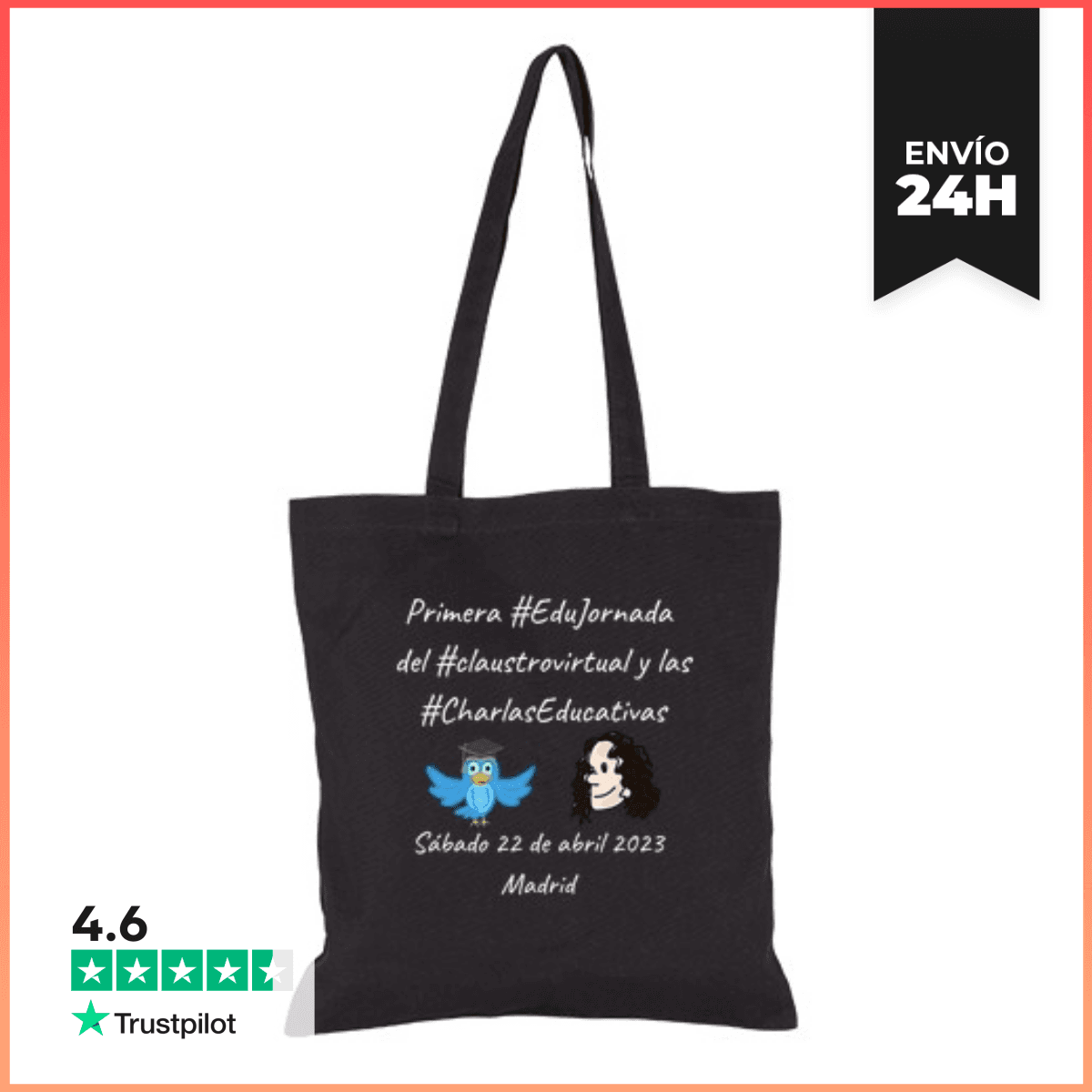 Bolsa De Tela Jornadas Madrid blanco laTostadora