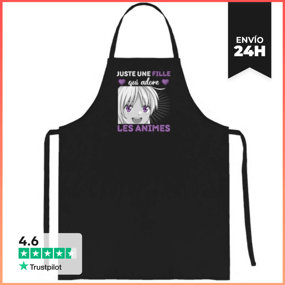 Delantal una chica que ama el humor anime laTostadora