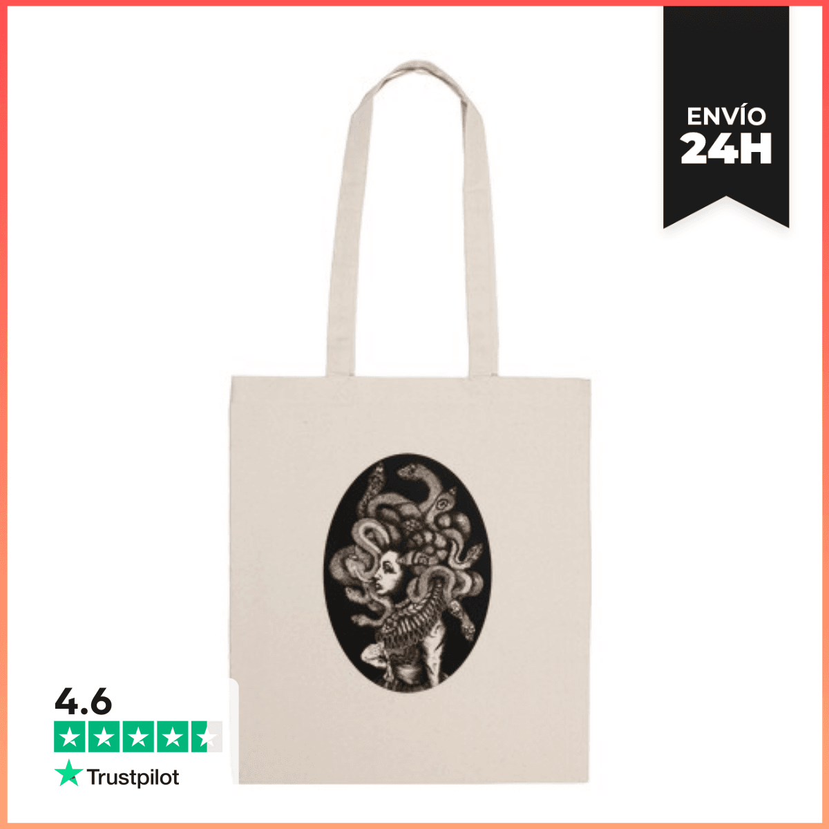 Bolsa De Tela Bandolera 100% algodón laTostadora