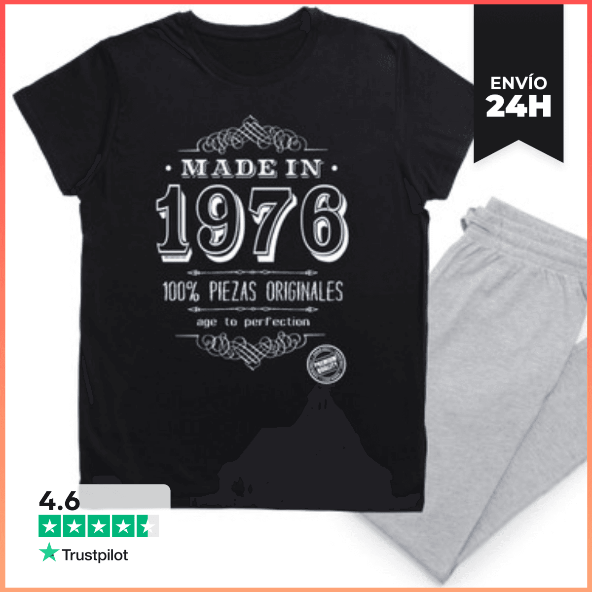 Pijama Made in 1976 Cumpleaños laTostadora